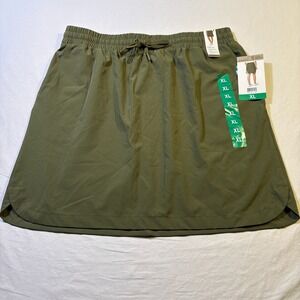 MONDETTA Performance Luxury Olive Green Athletic Skort Skirt XL